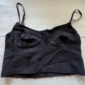 Stradivarius black  corset tank top Women sz. US M petite